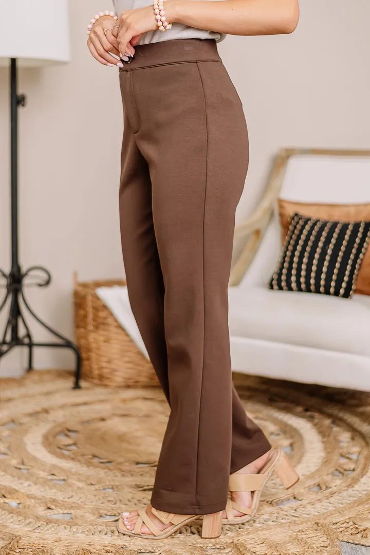 They Come & Go Straight Dress Pants | Brown