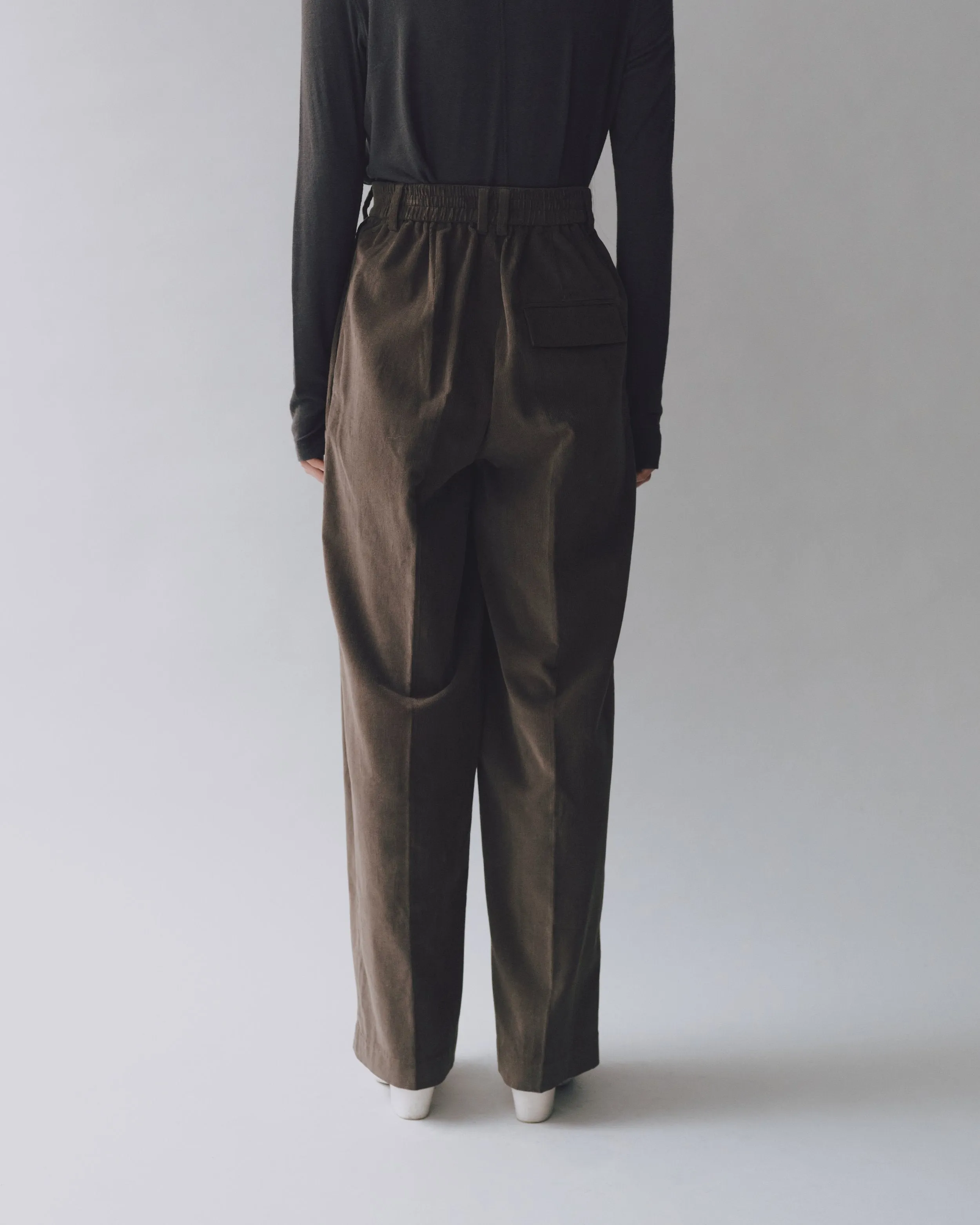 THIN CORDUROY WIDE LEG PANTS